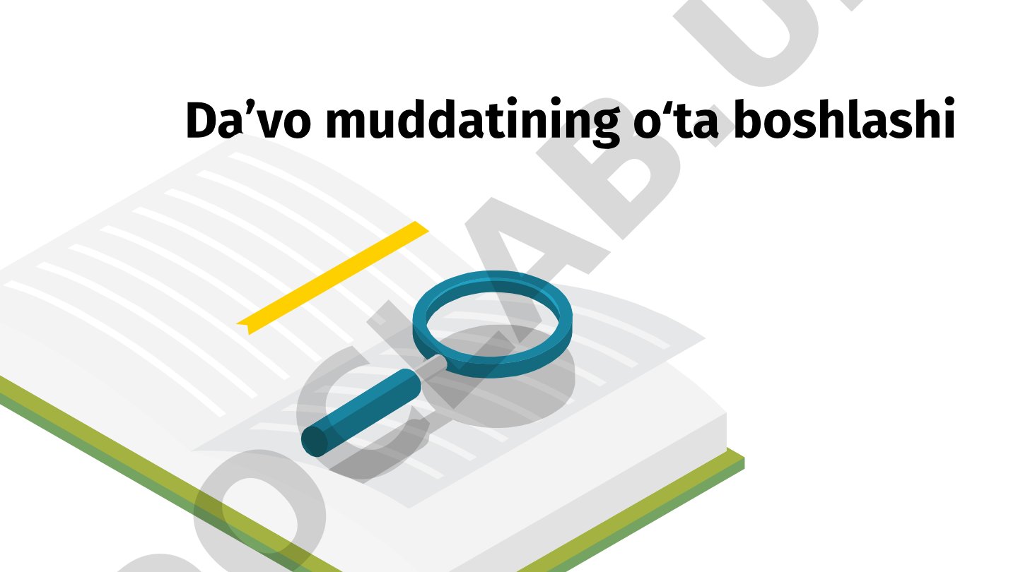 Da'vo muddati bo'yicha qo'llanma