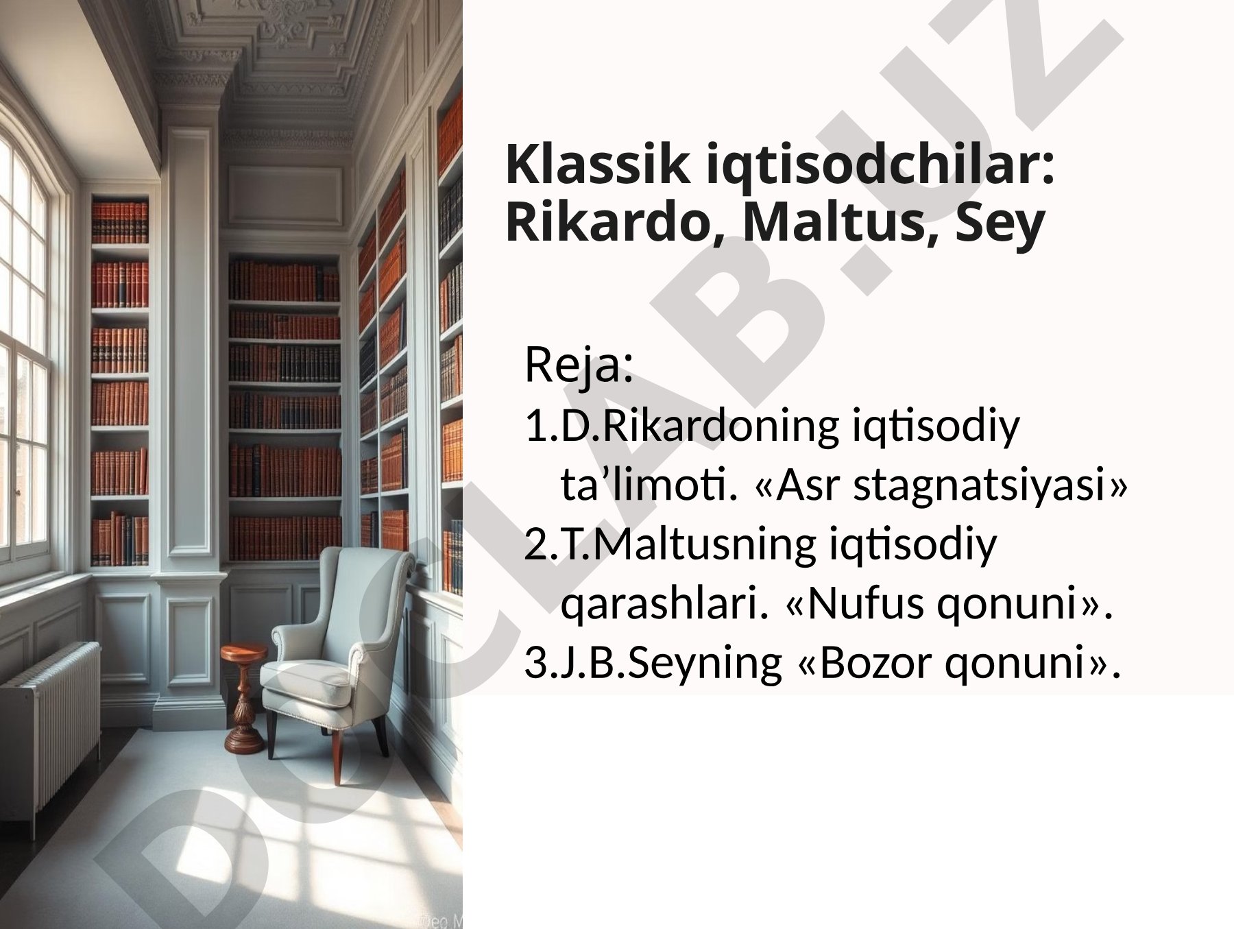 Klassik Iqtisodchilar Tadqiqoti