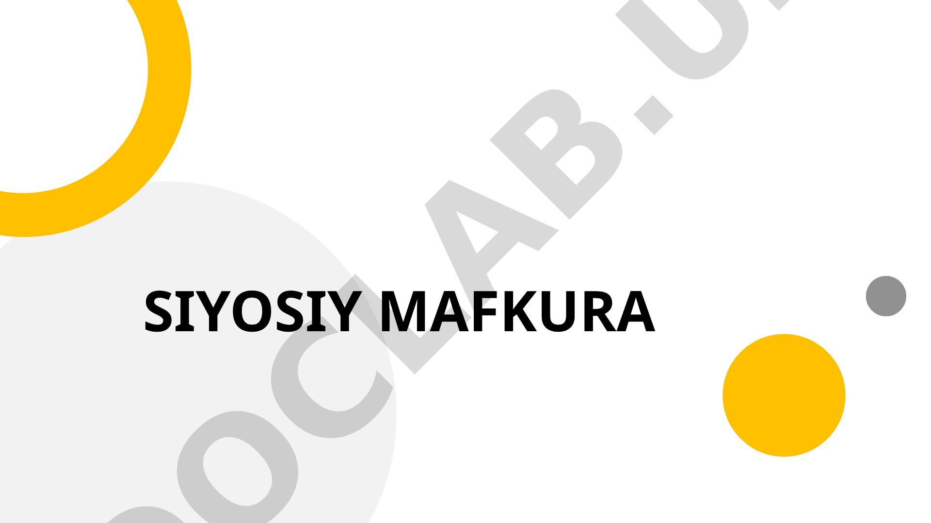 Siyosiy Mafkura