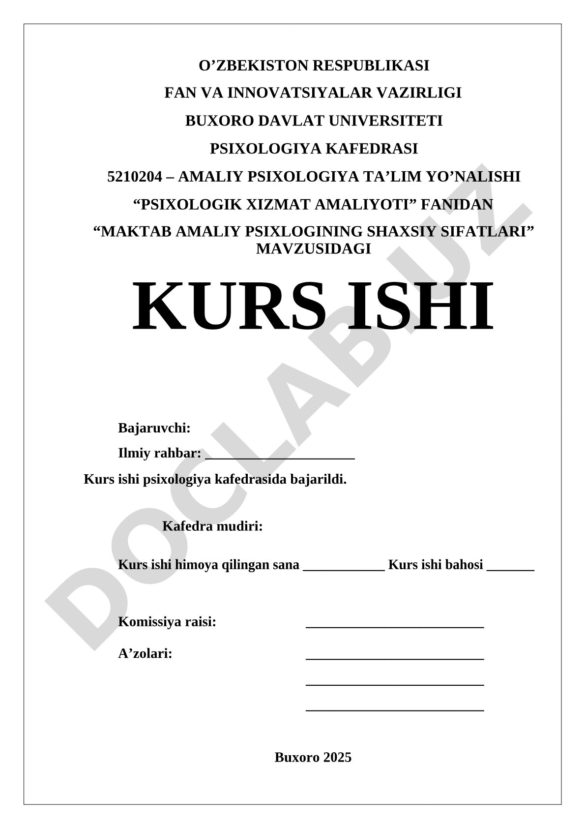 Maktab amaliy psixologining shaxsiy sifatlari