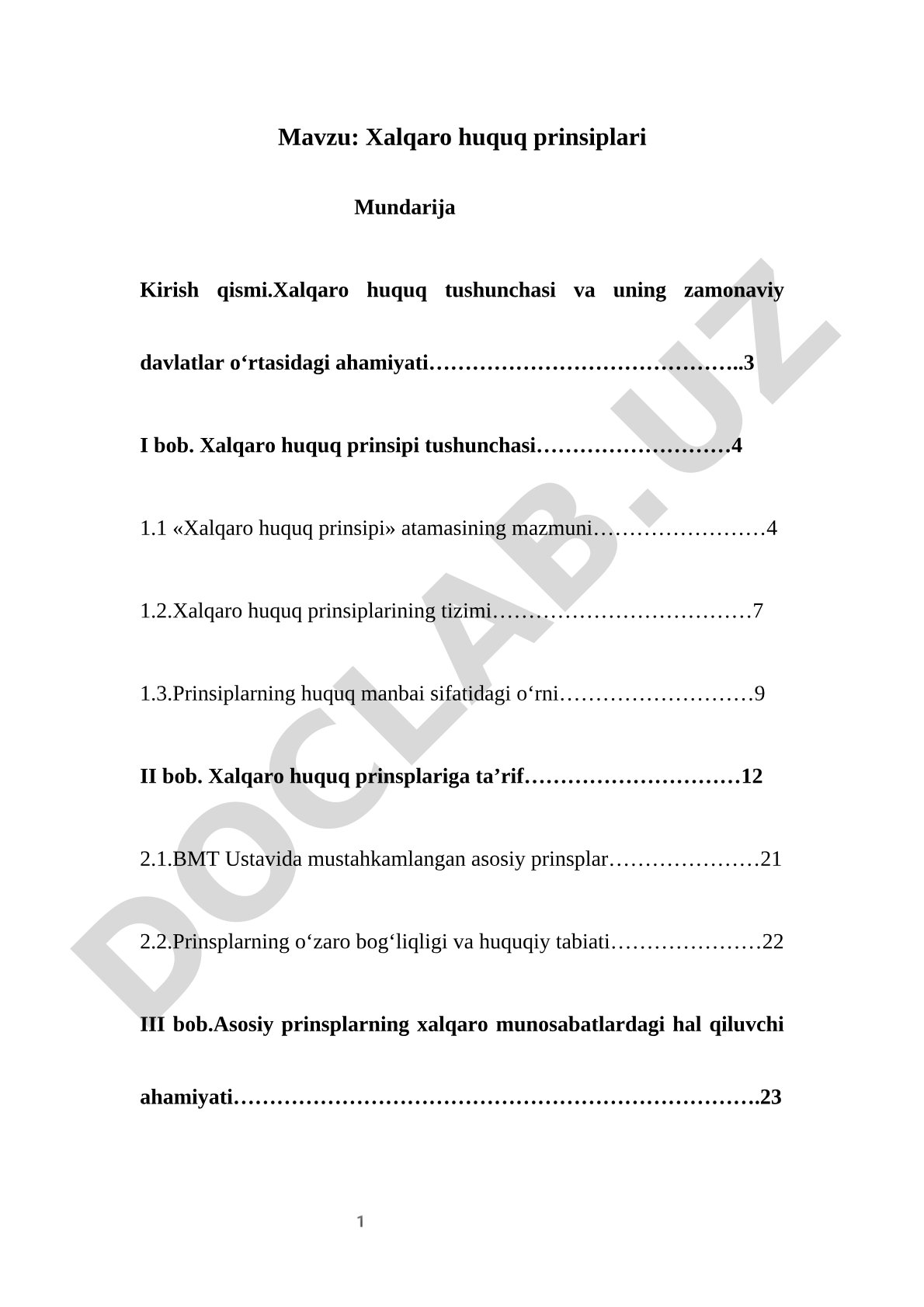 Xalqaro huquq prinsiplari
