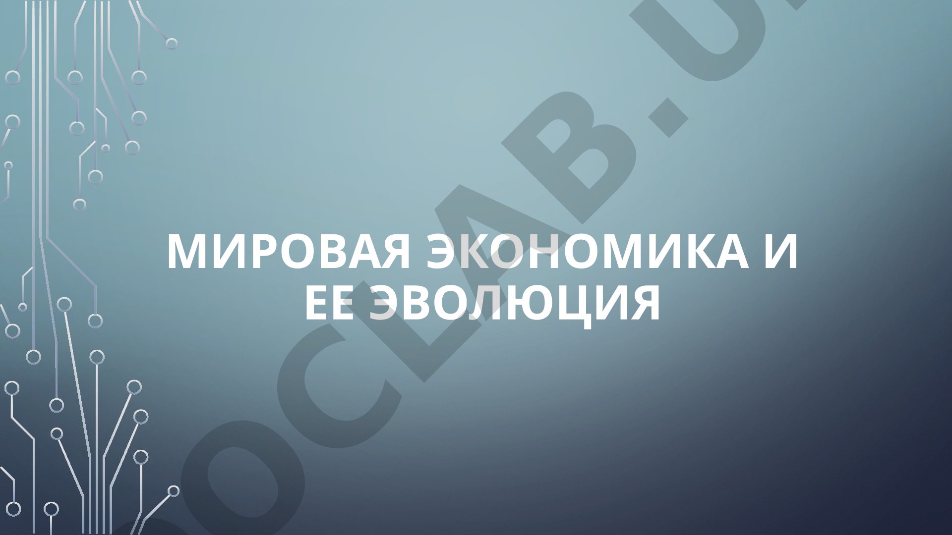 Мировая экономика и её эволюция