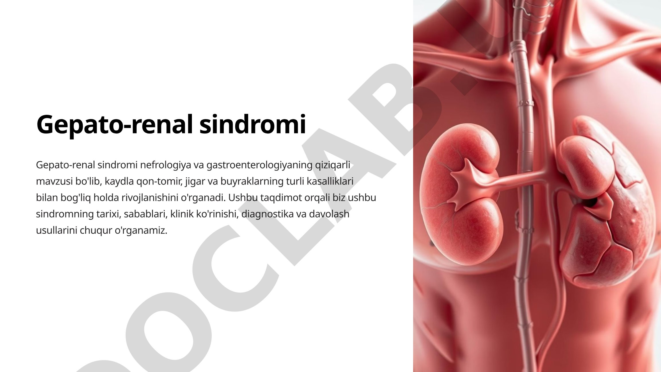 Gepato-renal sindrom taqdimoti