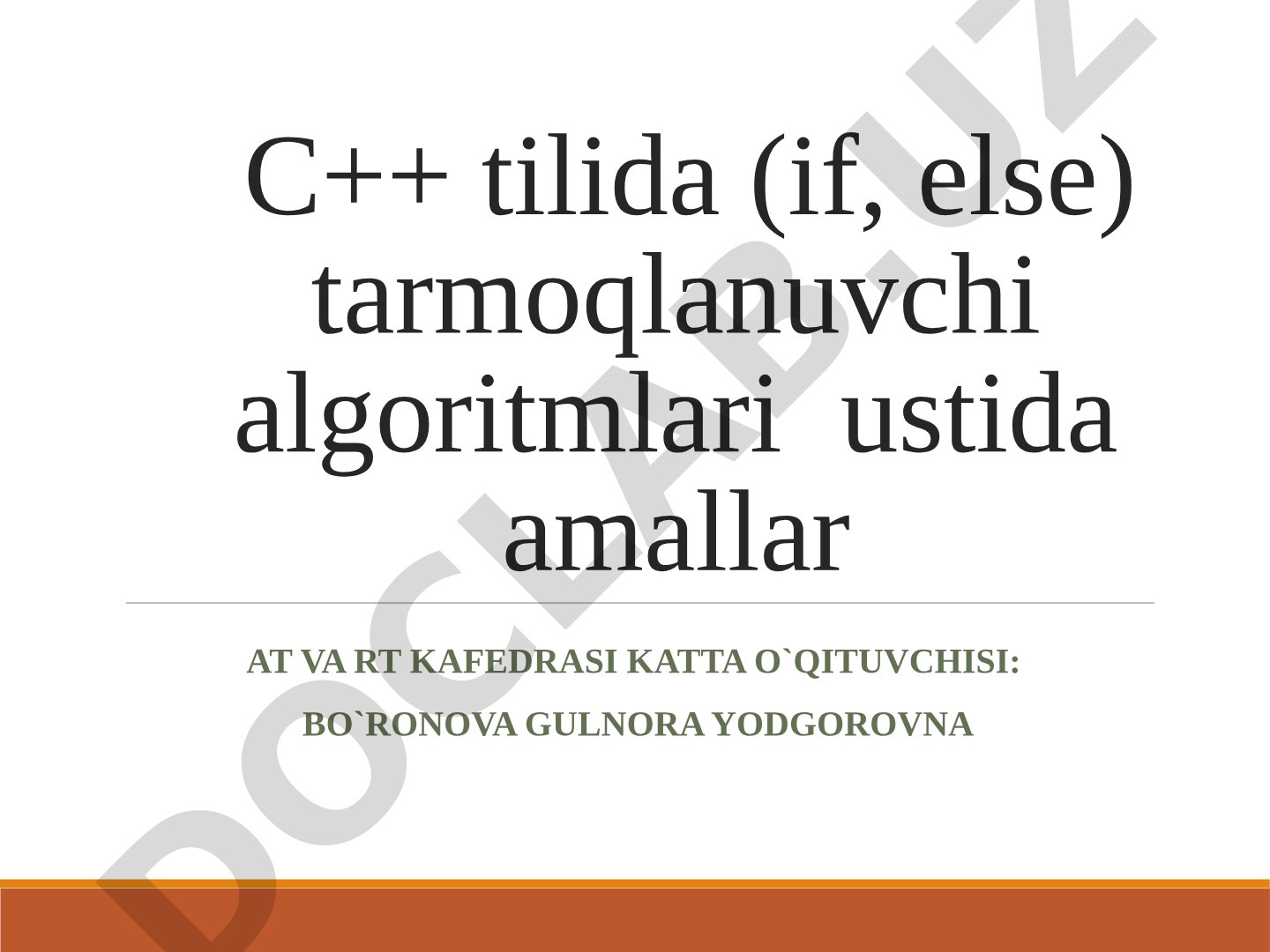 C++ If-Else Algoritmlari