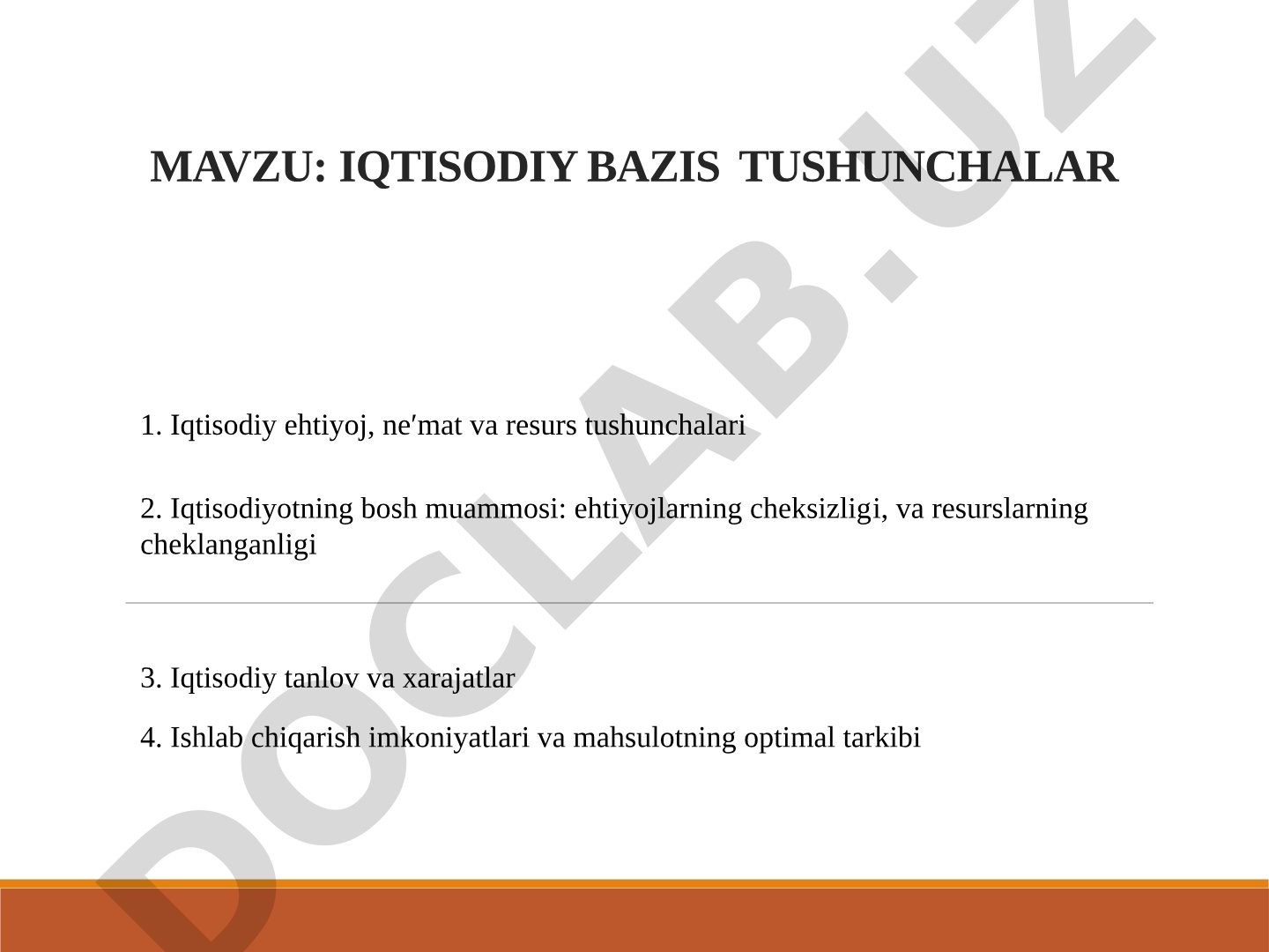 Iqtisodiy Bazis Tushunchalari