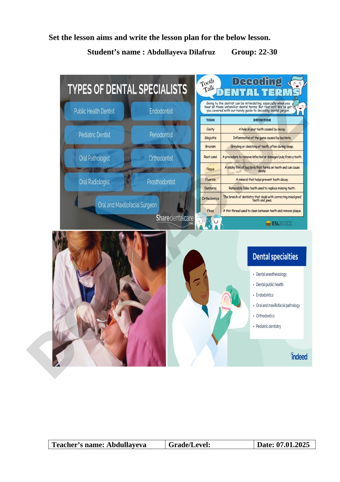 Dental Specialties and Terminology