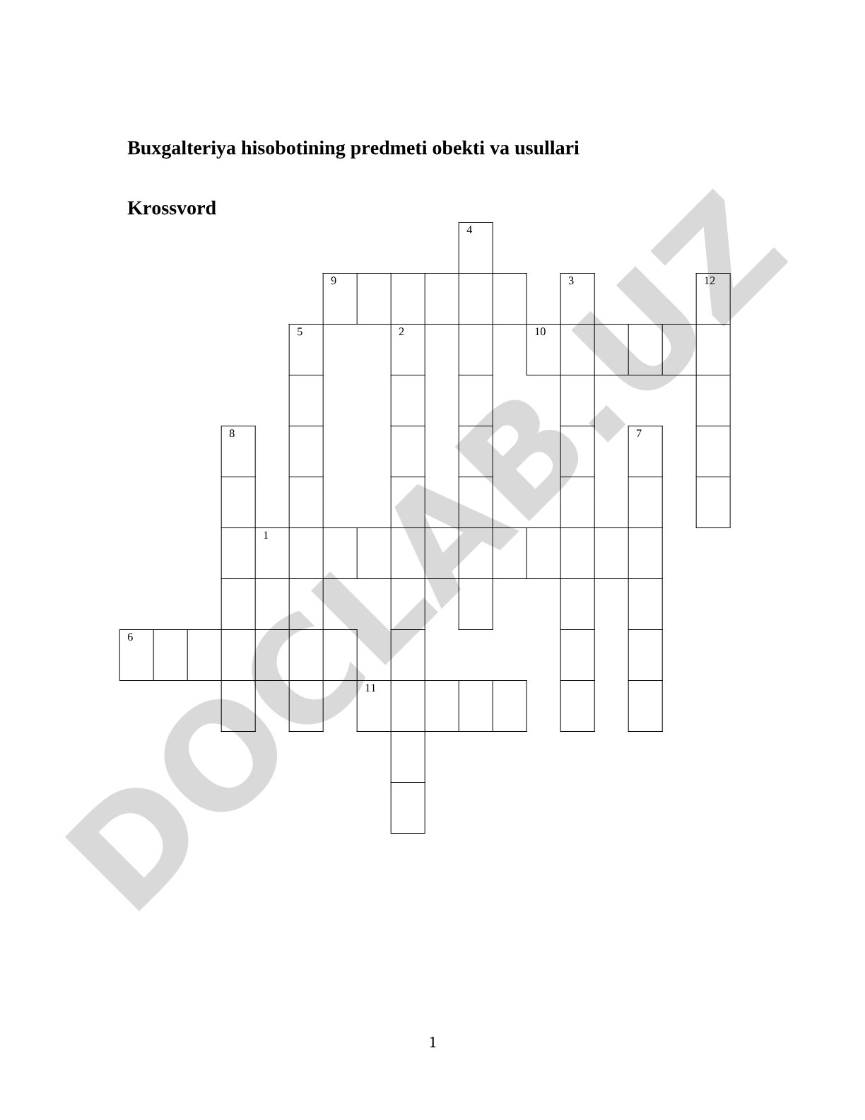 Buxgalteriya hisobotining predmeti obekti va usullari