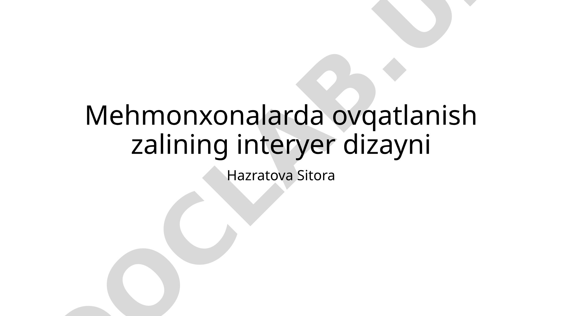 Mehmonxonalarda ovqatlanish zalining interyer dizayni