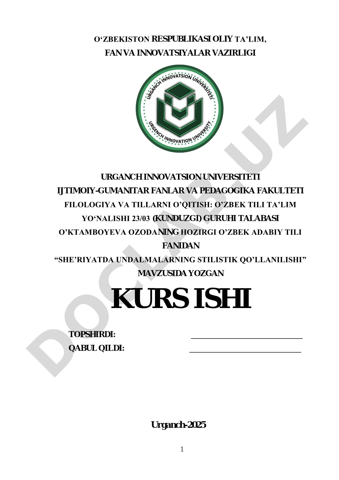 She'riyatda undalmalarning stilistik qo'llanilishi