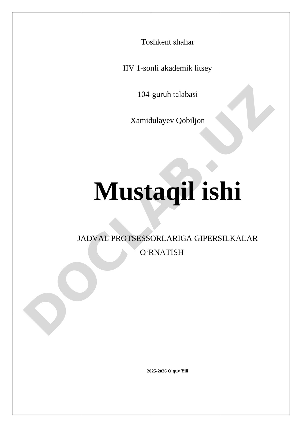 Jadval protsessorlariga gipersilkalar o'rnatish