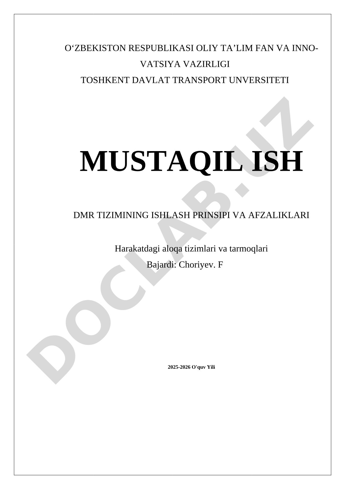 DMR tizimining ishlash prinsipi va afzalliklari