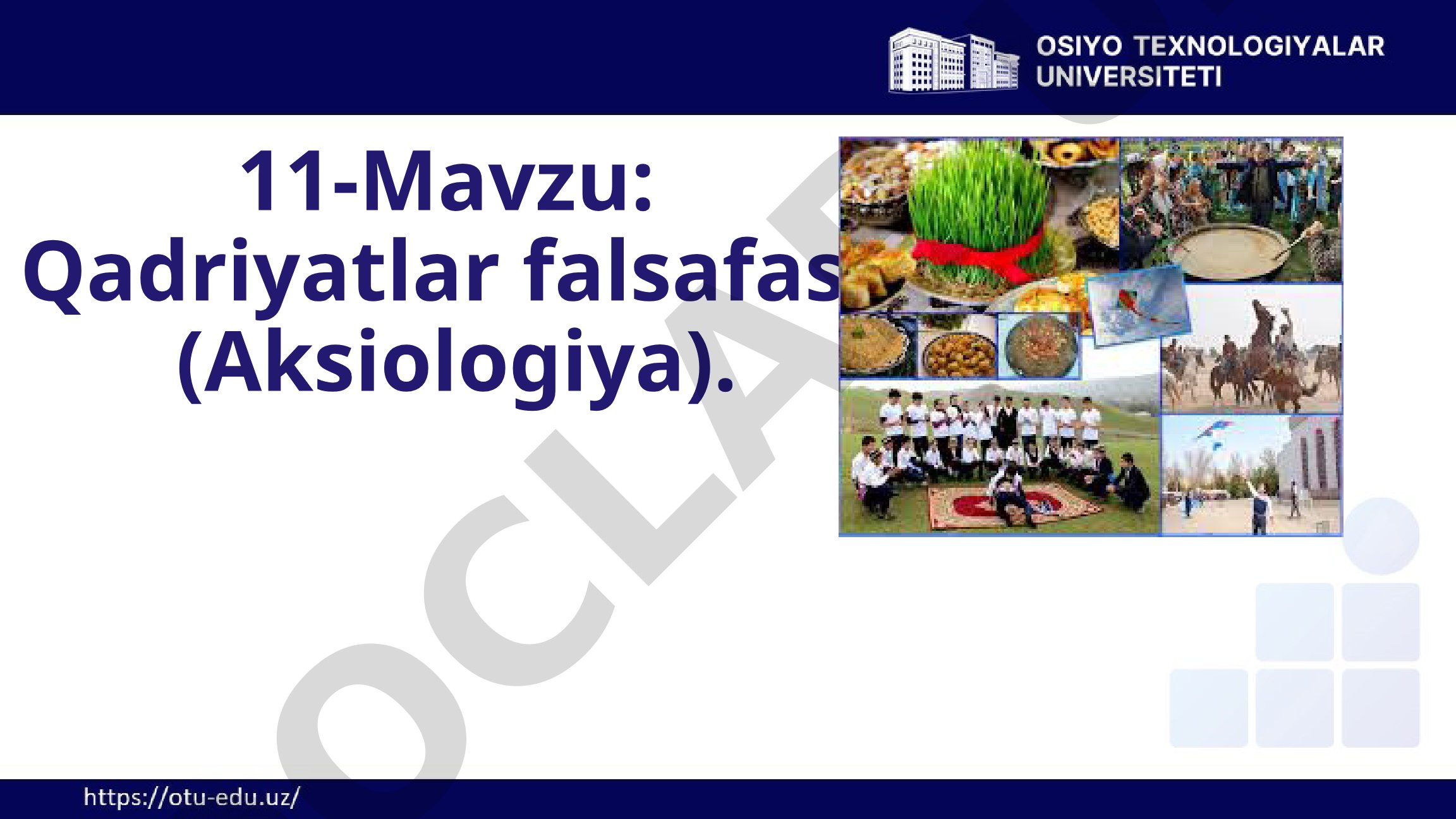 Qadriyatlar falsafasi (Aksiologiya)