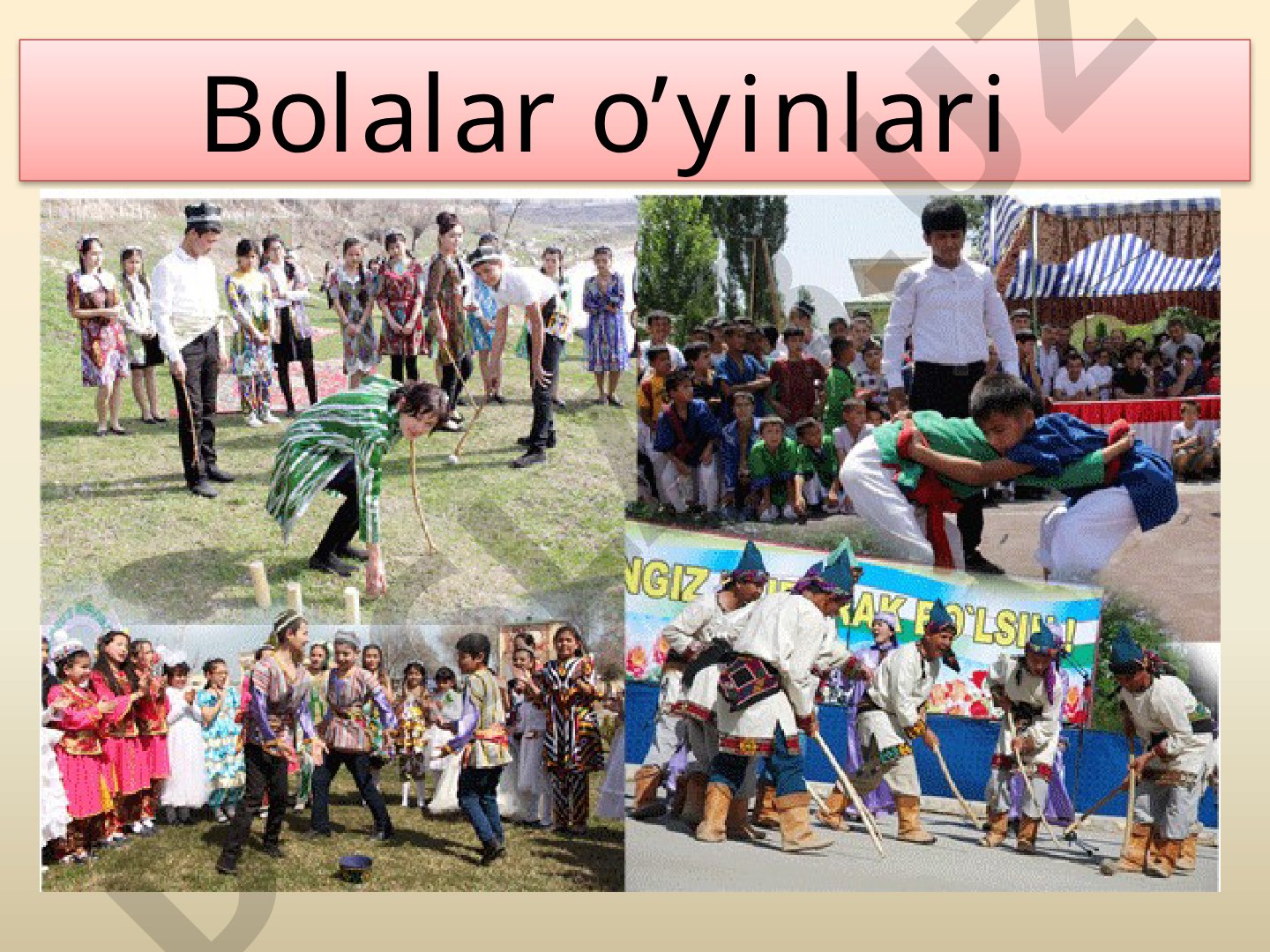 Bolalar o'yinlari: o'yin va raqs tushunchalari orasidagi tafovut