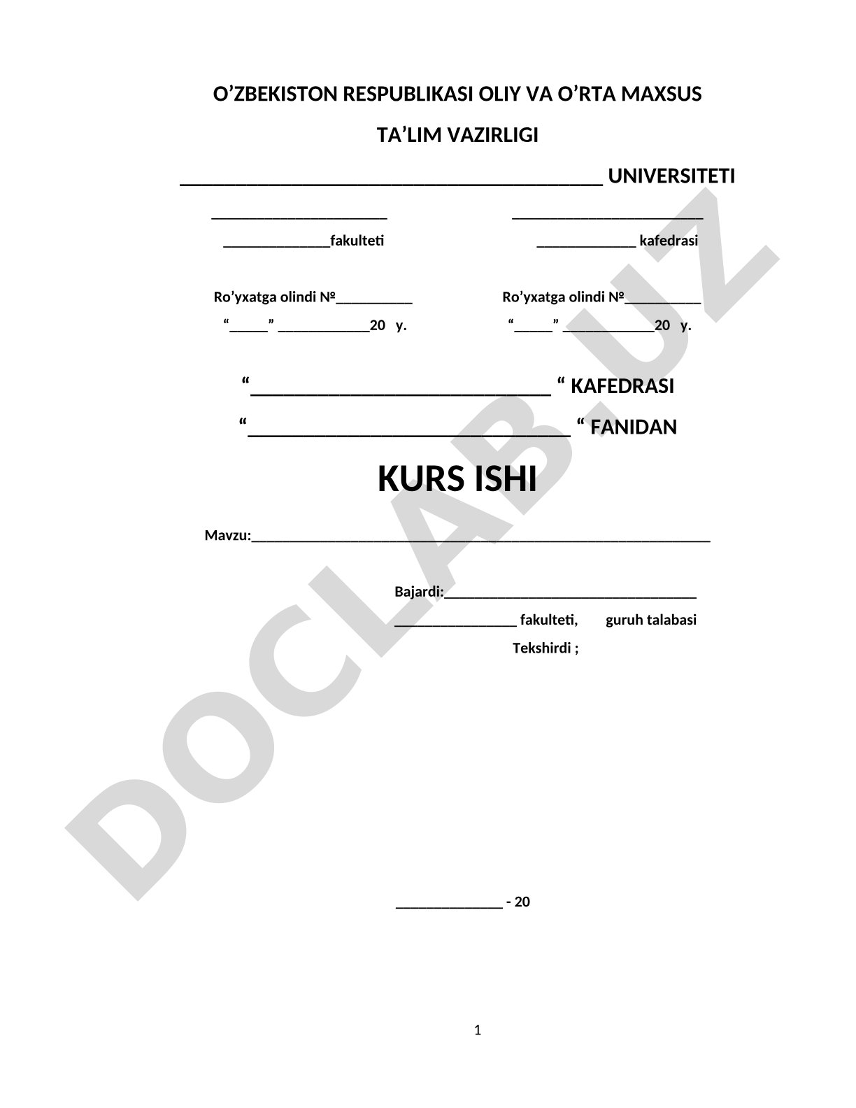Barglarning morfologik va anatomik tuzilishi