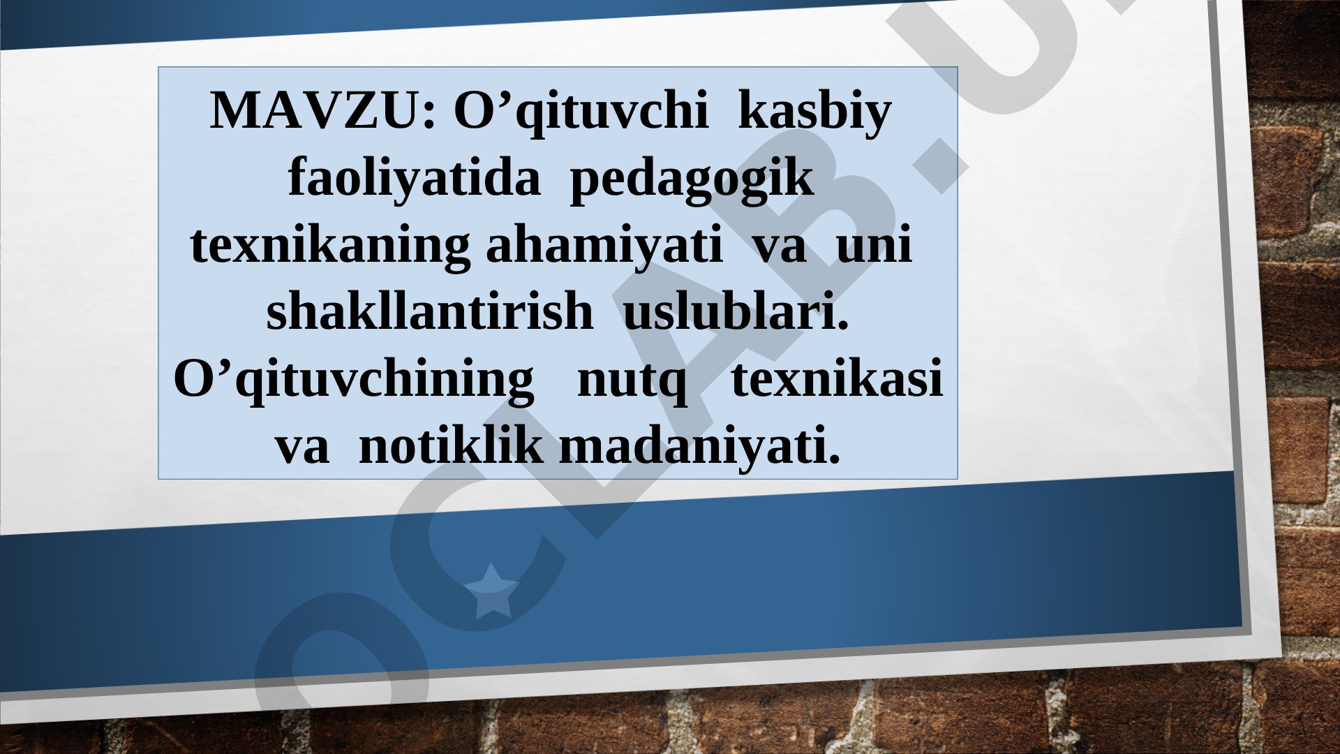 Pedagogik Texnika Qo'llanmasi