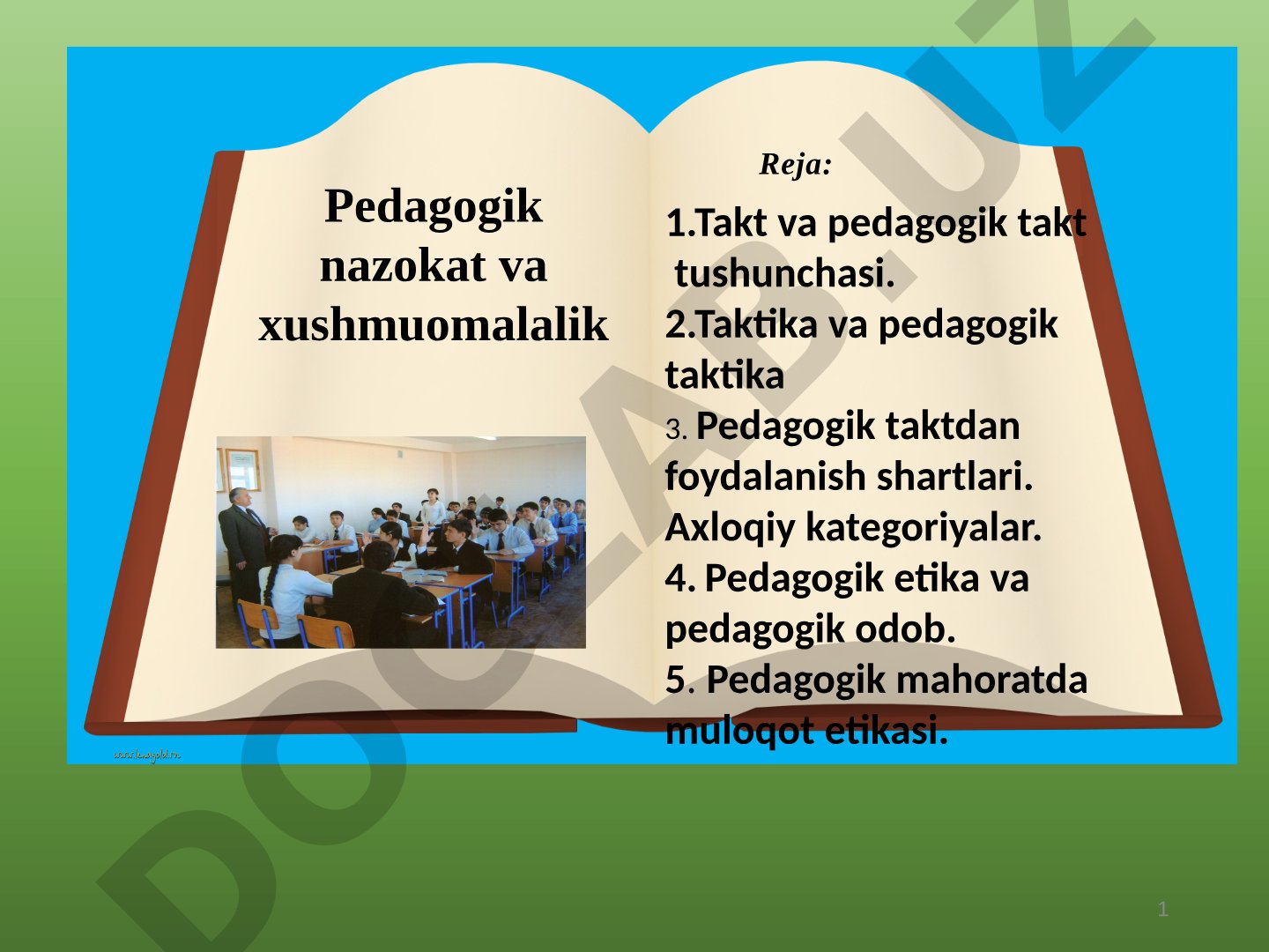 Pedagogik nazokat va xushmuomalalik