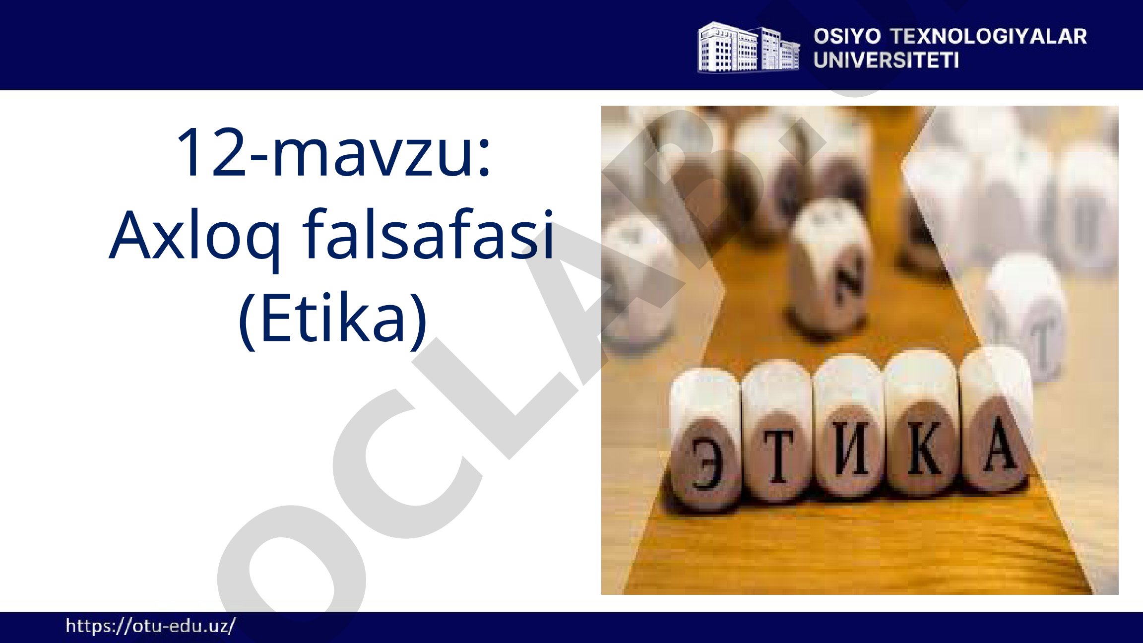 Axloq falsafasi (Etika)