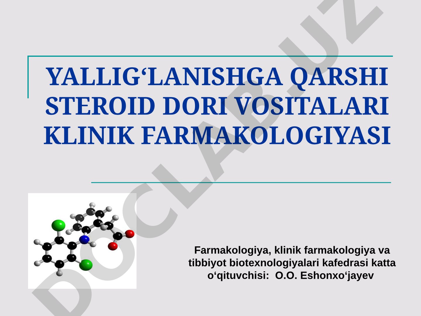 Yalligʻlanishga qarshi steroid dori vositalari klinik farmakologiyasi