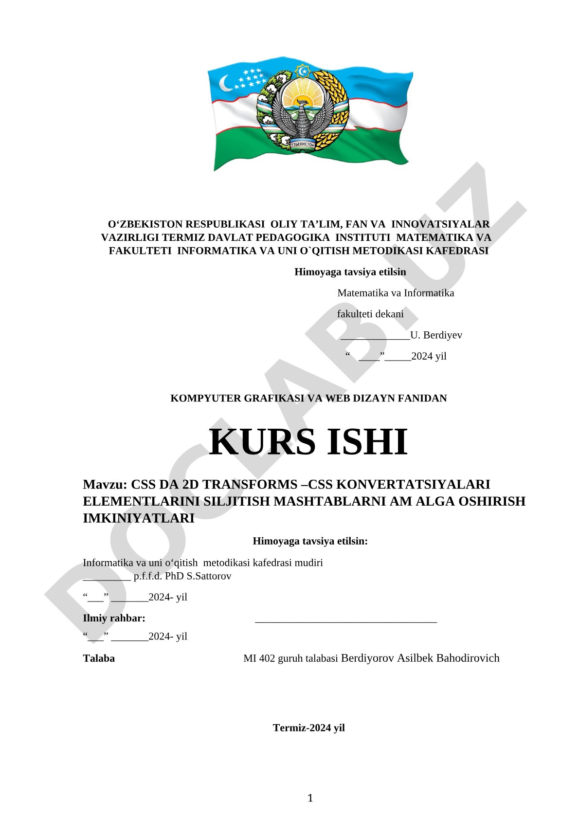 CSS da 2D transforms – CSS konvertatsiyalari elementlarini siljitish mashtablarni amalga oshirish imkoniyatlari
