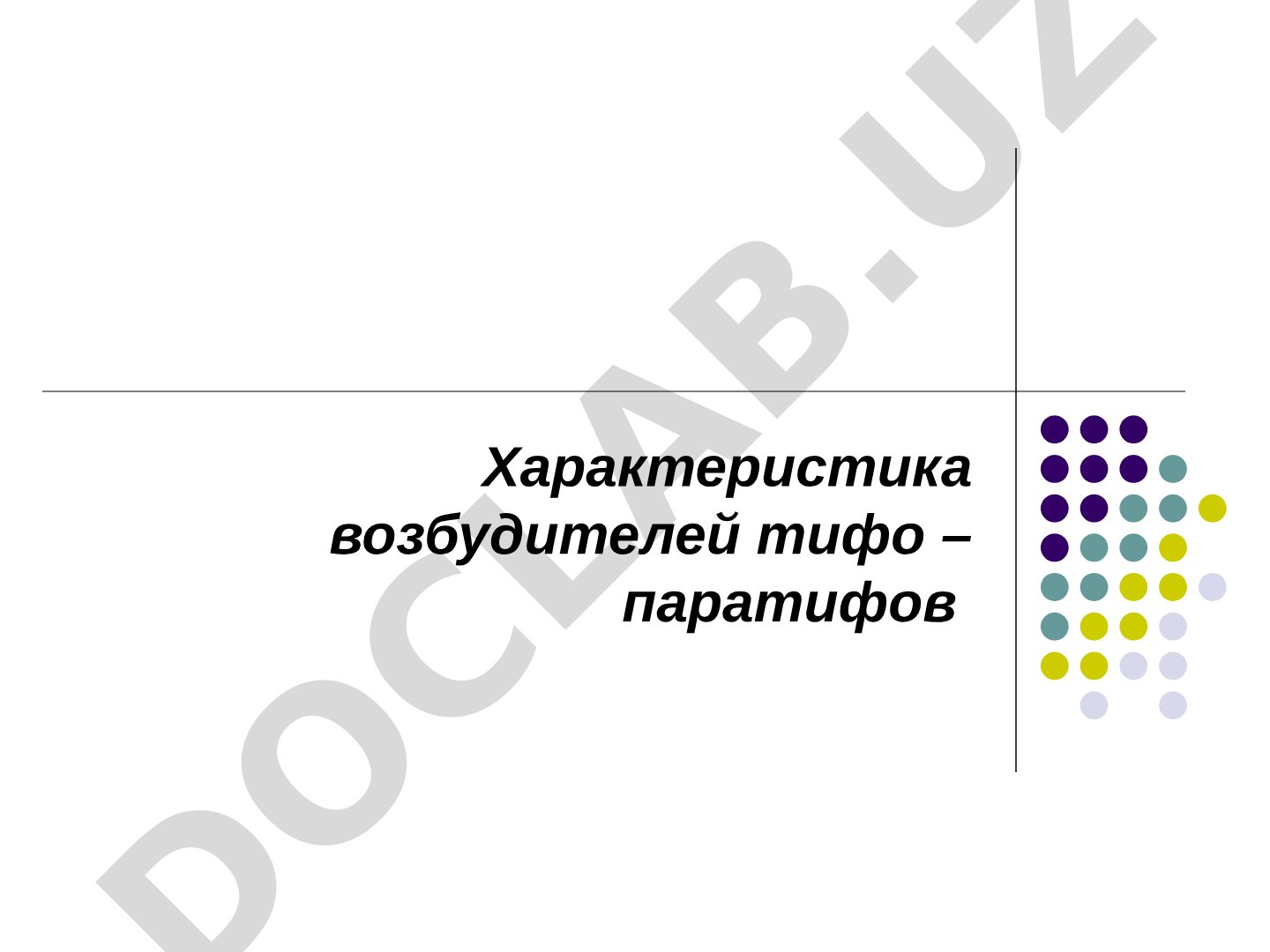 Характеристика возбудителей тифо-паратифов и сальмонеллезов