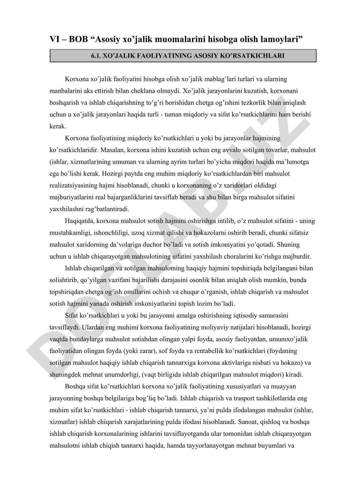Asosiy xo'jalik muomalalarini hisobga olish lamoylari