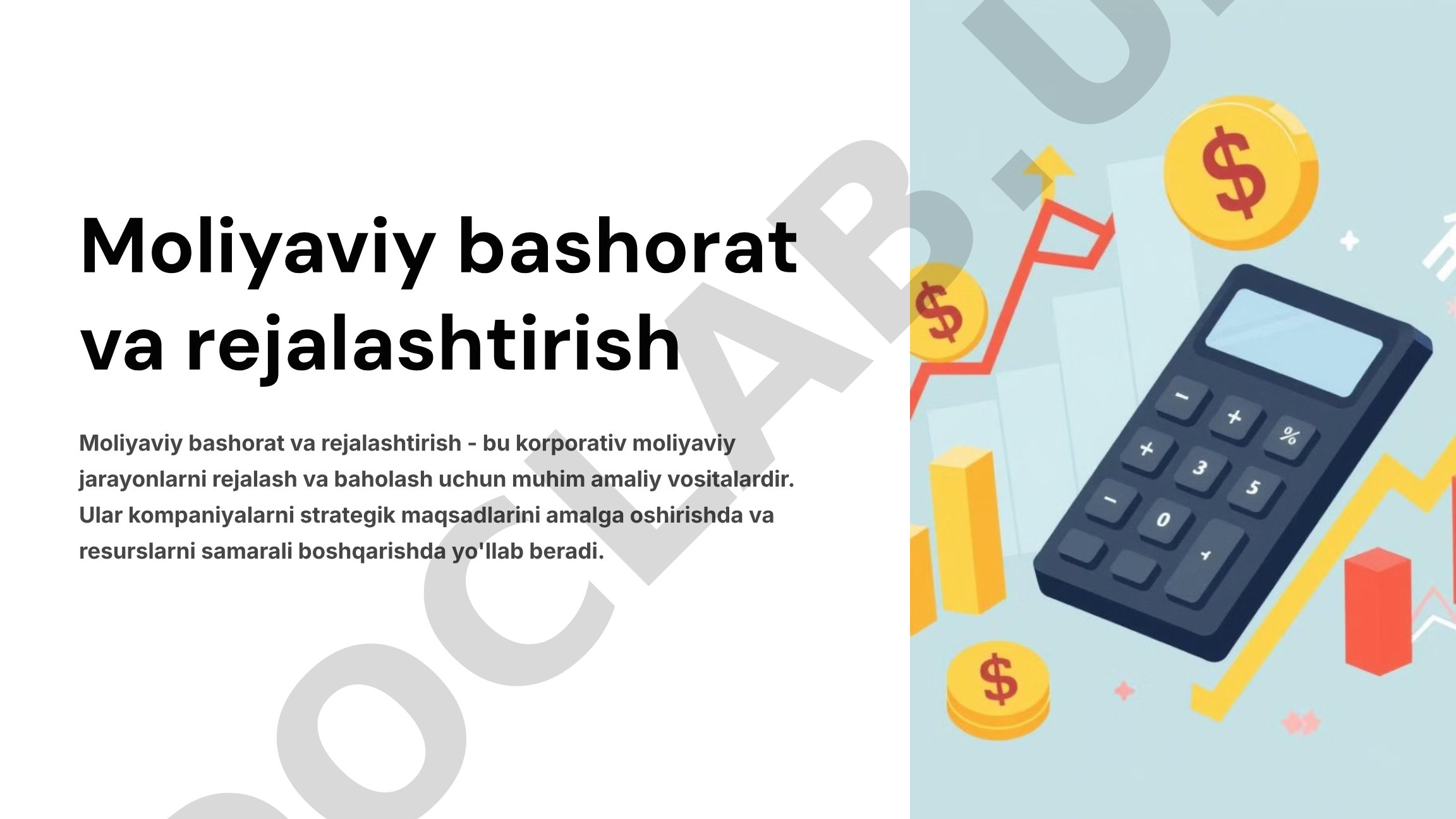Moliyaviy bashorat va rejalashtirish
