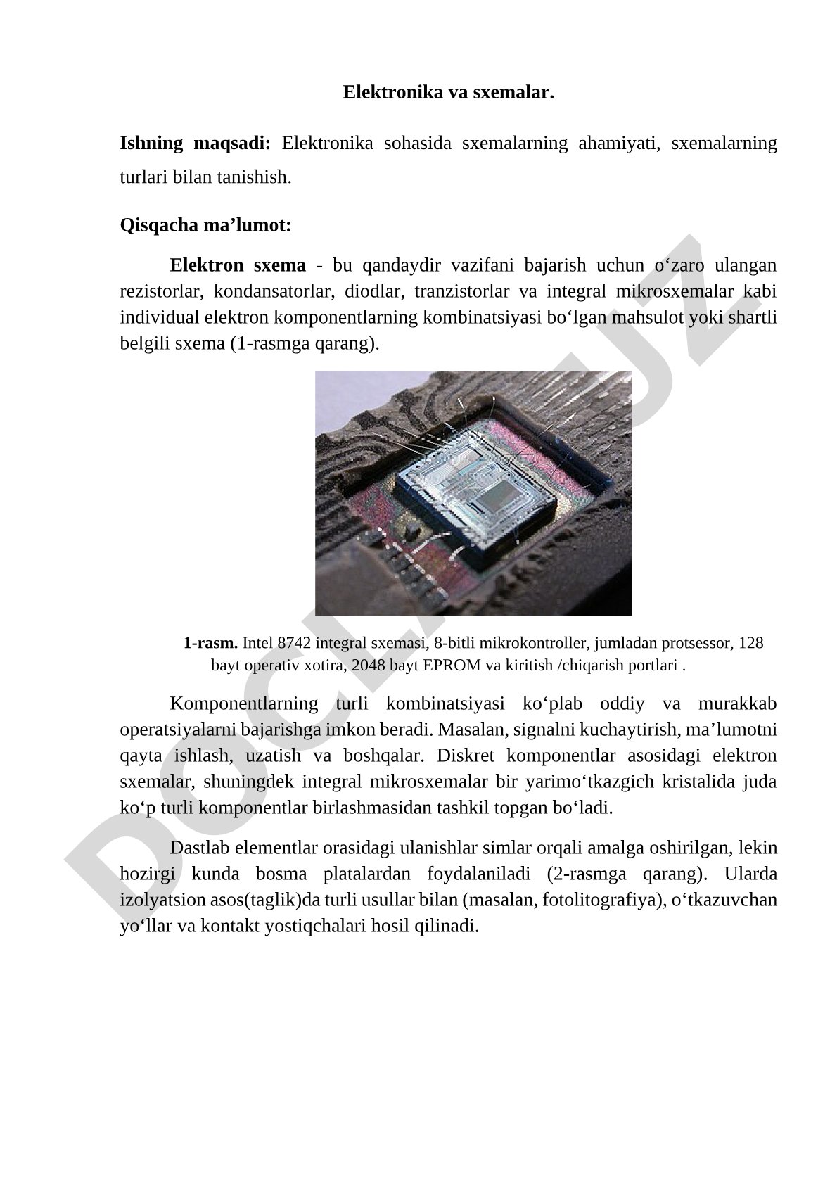 Elektronika va sxemalar