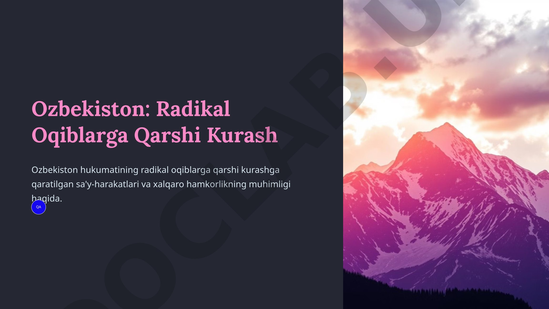 O'zbekistonda radikal oqimlarga qarshi kurash