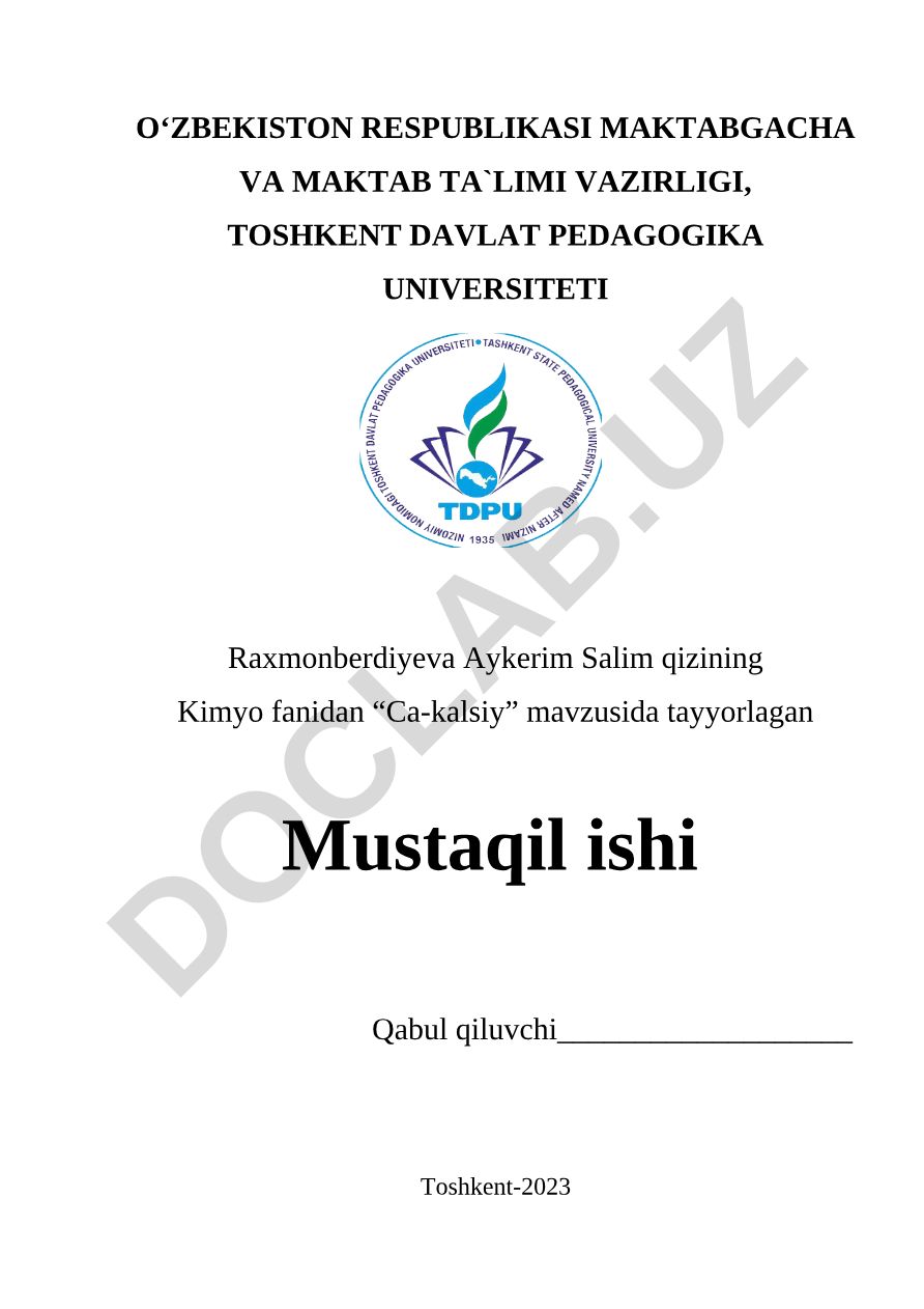 Ca-kalsiy