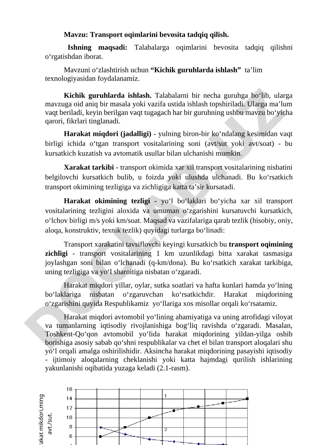 Transport oqimlarini bevosita tadqiq qilish