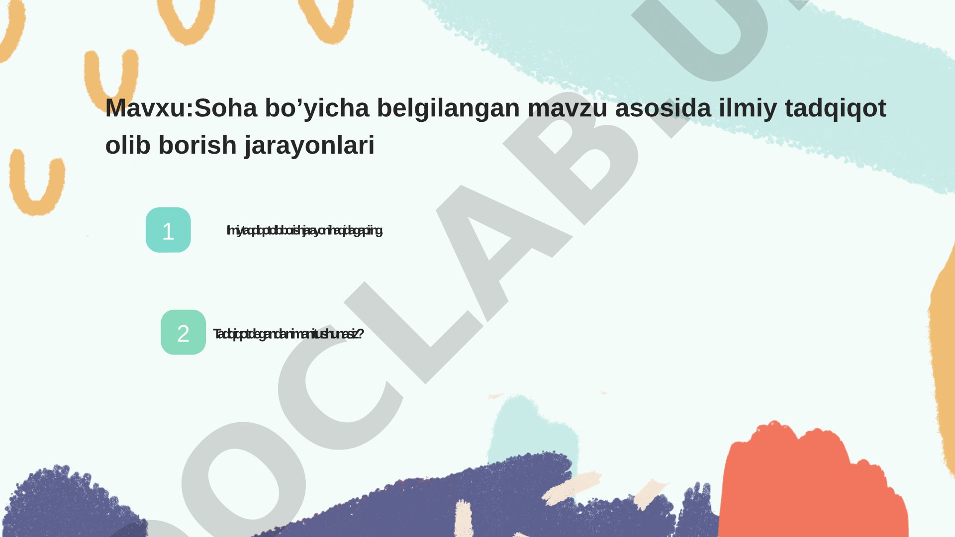 Ilmiy tadqiqot olib borish jarayoni