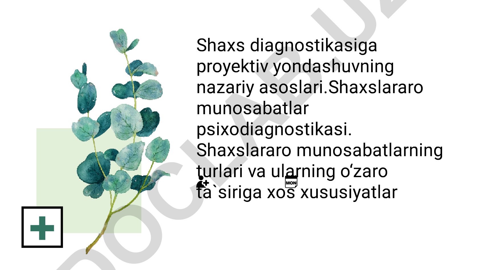 Shaxs diagnostikasiga proyektiv yondashuvning nazariy asoslari va shaxslararo munosabatlar psixodiagnostikasi