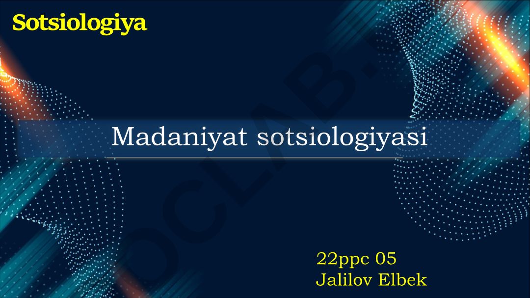 Madaniyat sotsiologiyasi