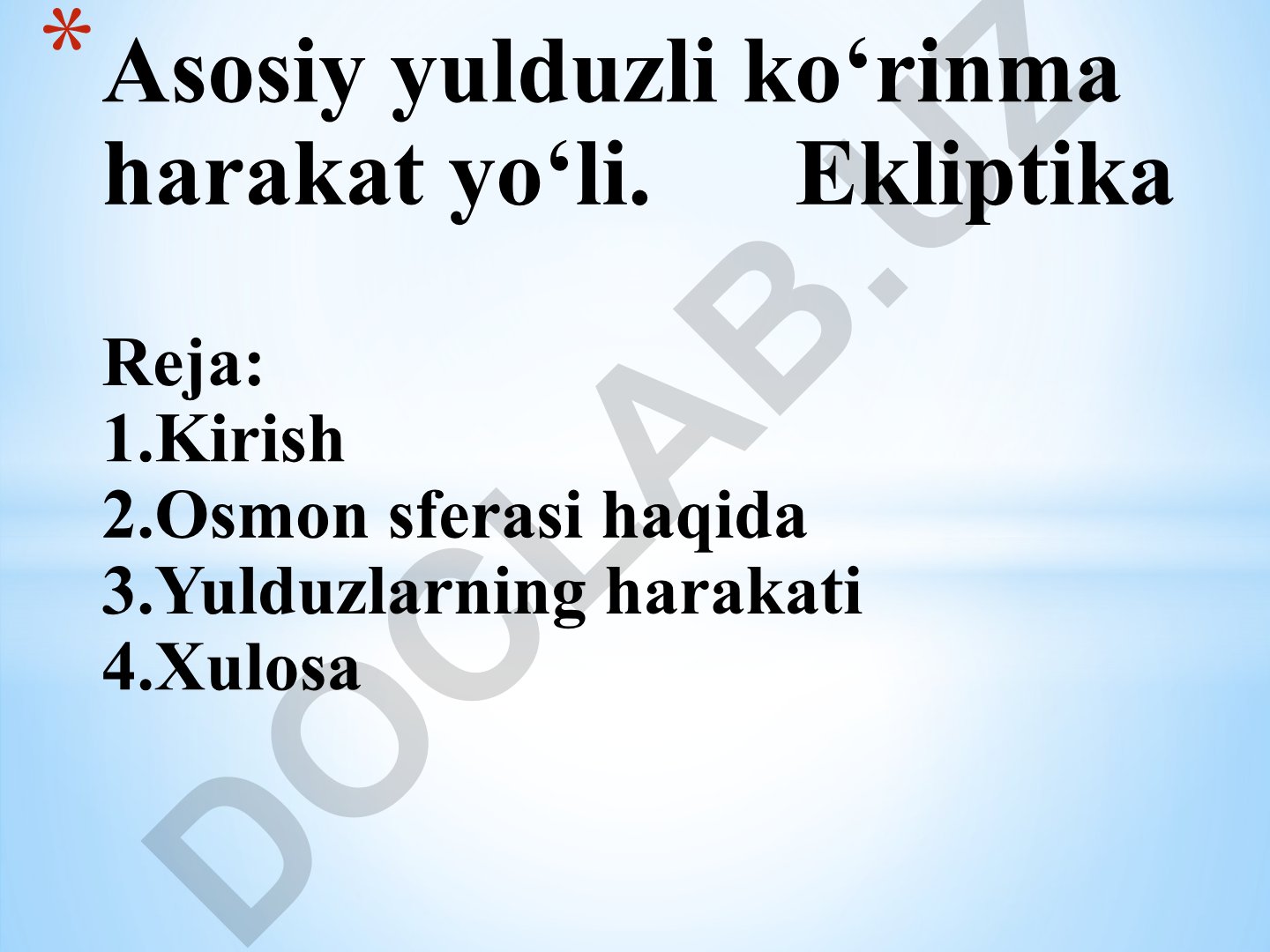 Yulduzlar va sayyoralarning ko'rinma harakati va ekliptika