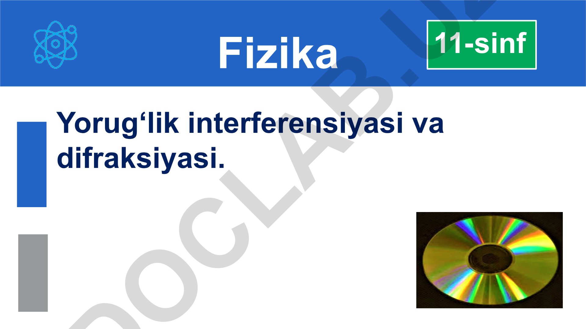 Mexanik to'lqinlarning interferensiyasi va difraksiyasi