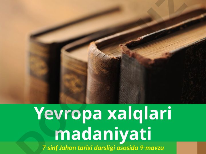 Yevropa xalqlari madaniyati: Franklar imperiyasi va Vizantiya