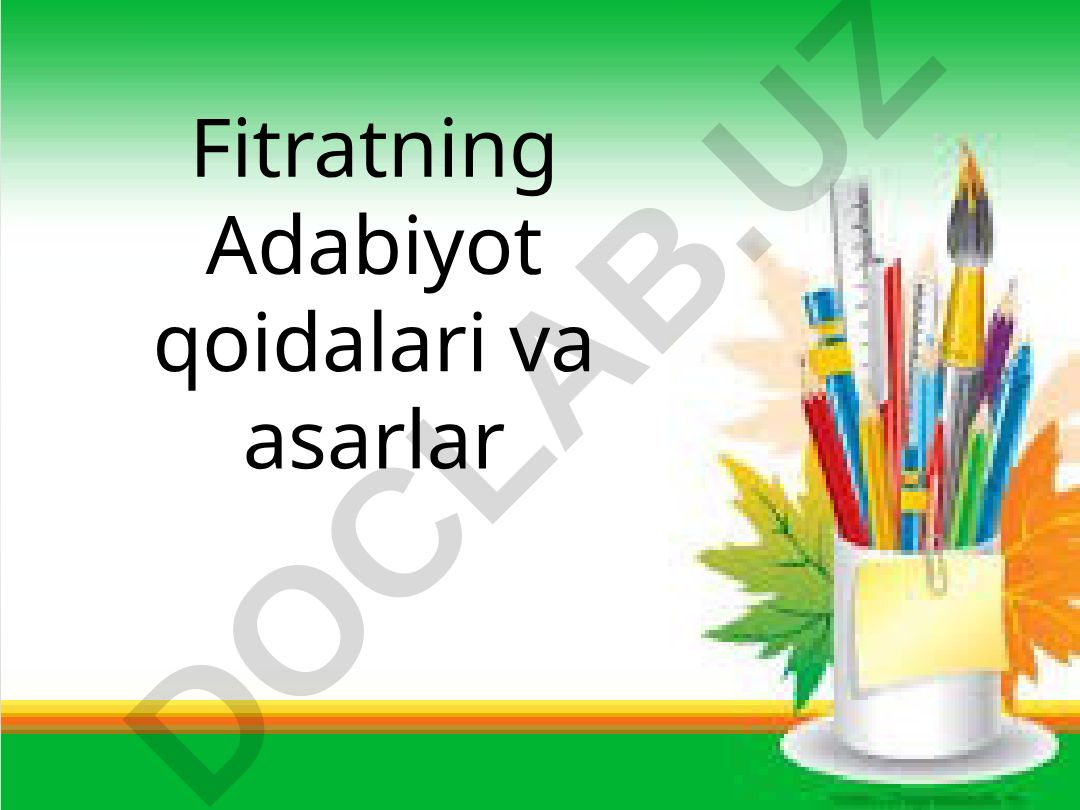 Abdurauf Fitratning hayoti va ijodiy faoliyati