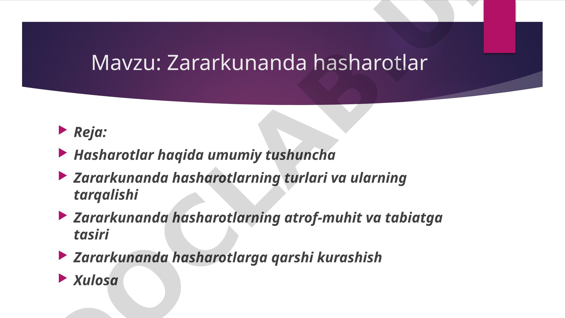 Zararkunanda hasharotlar