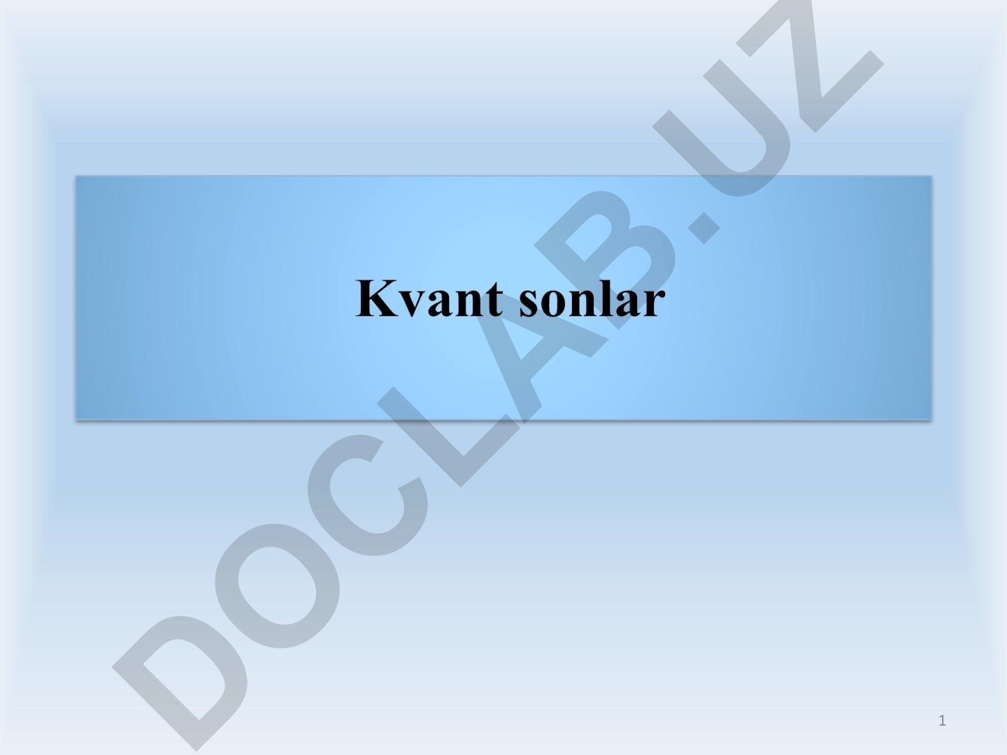 Kvant sonlar va Pauli prinsipi