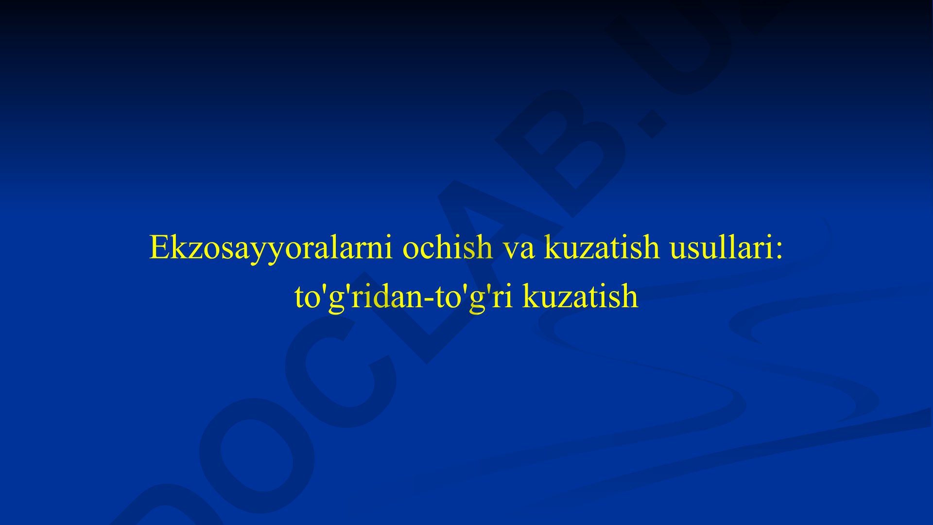 Ekzosayyoralarni ochish va kuzatish usullari