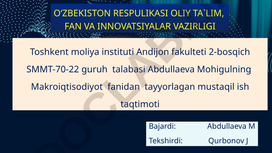Soliq siyosati: mohiyati, maqsadlari, vositalari va O'zbekistondagi xususiyatlari