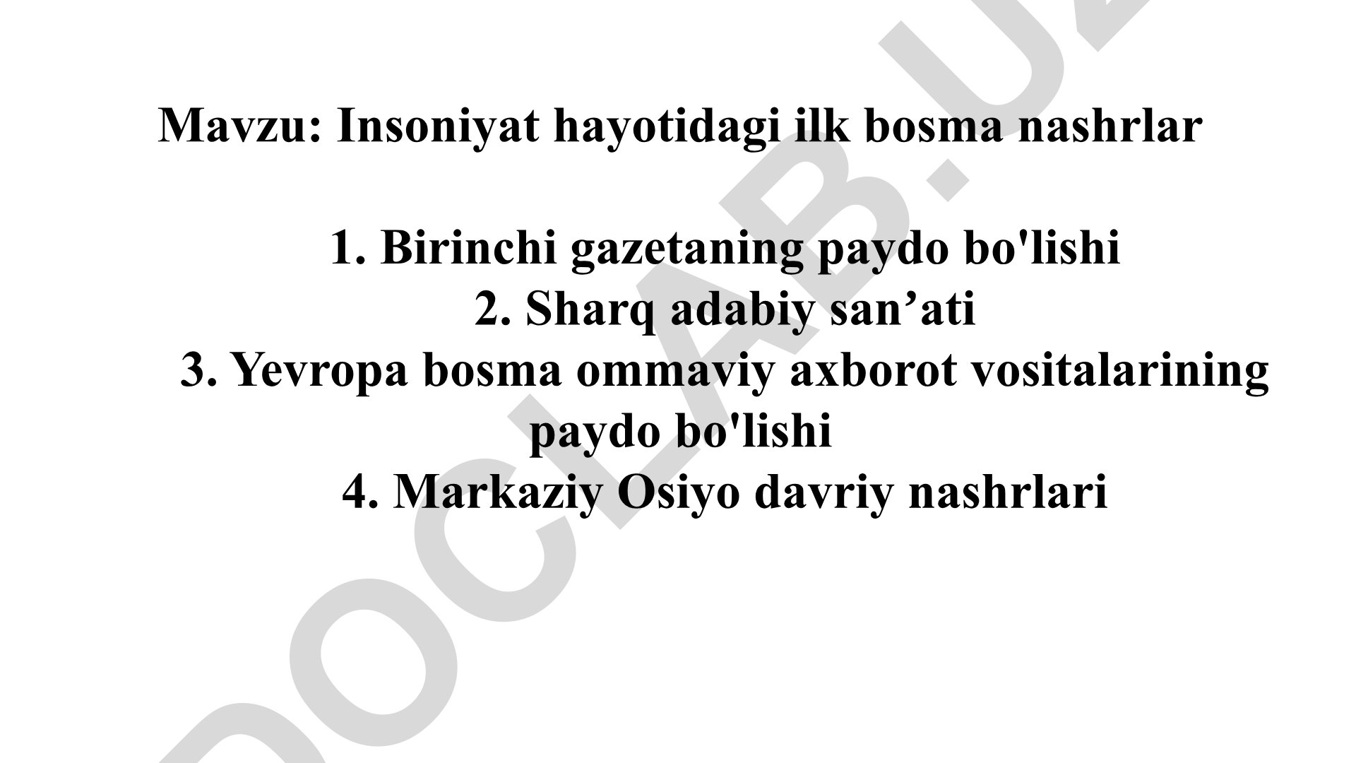 Insoniyat hayotidagi ilk bosma nashrlar
