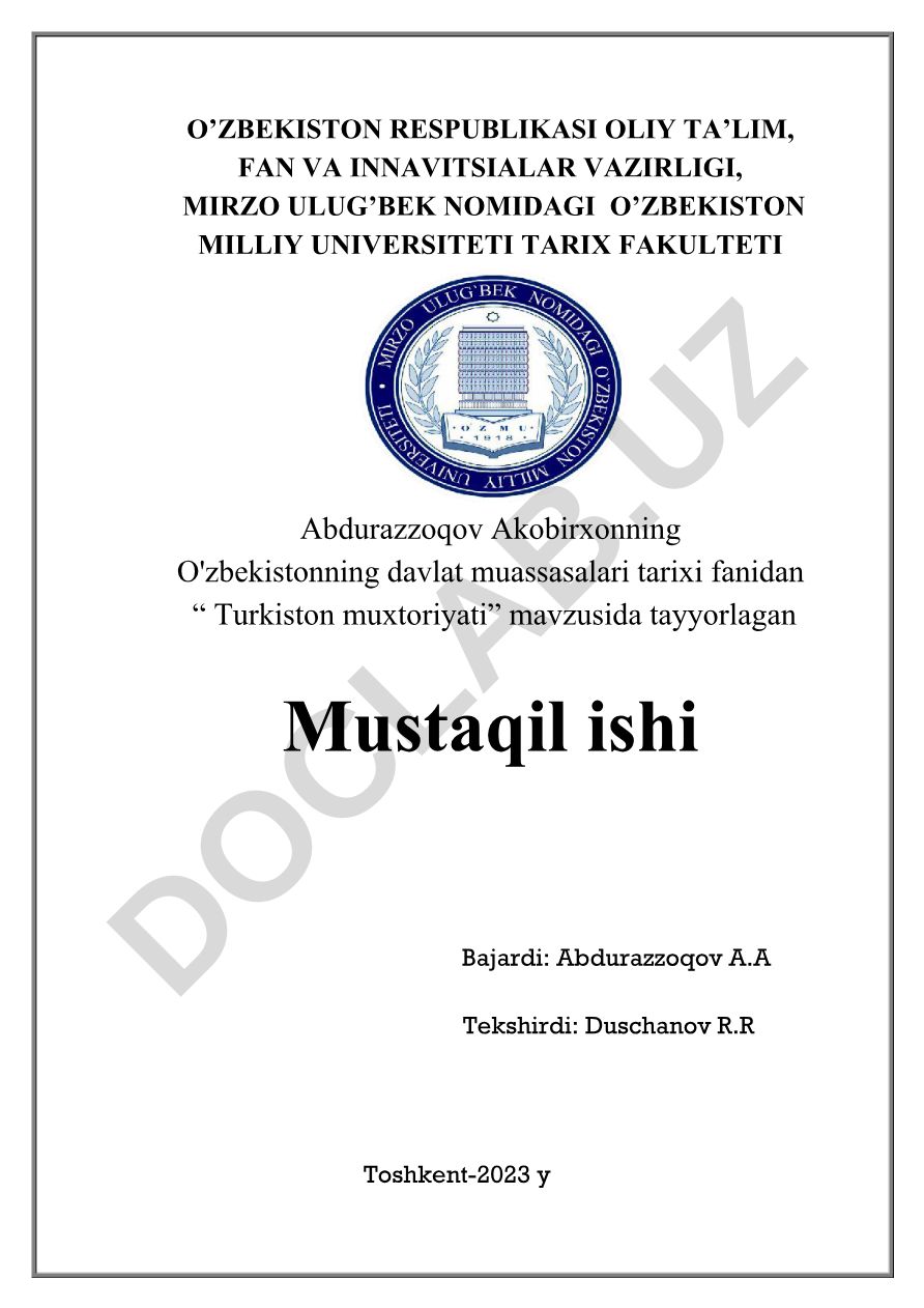 Turkiston muxtoriyati