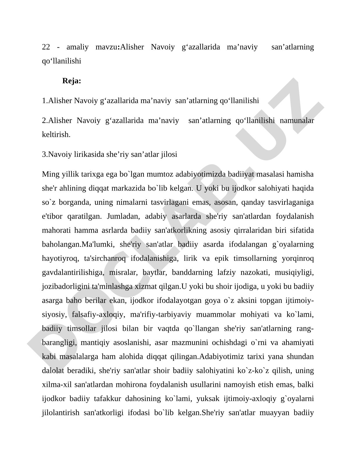 Alisher Navoiy g‘azallarida ma’naviy san’atlarning qo‘llanilishi