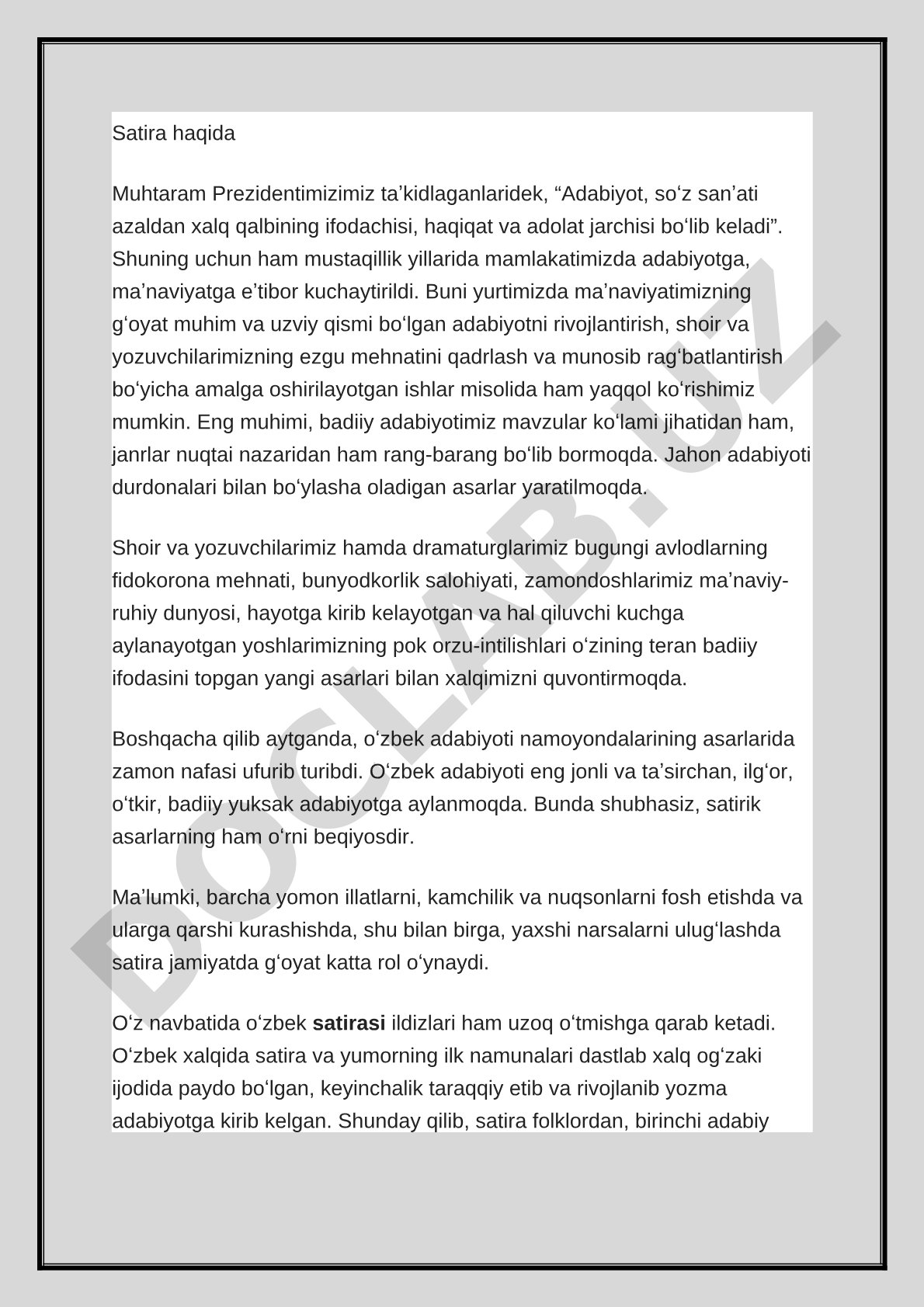 Satira haqida