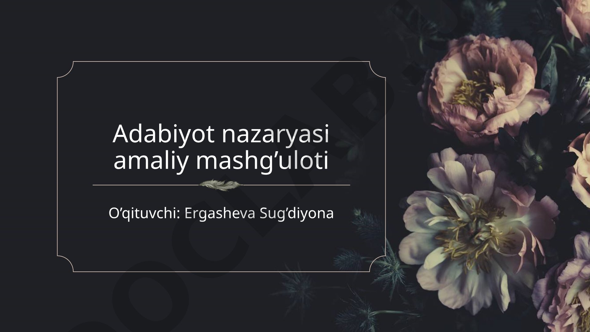 Badiiy obraz turlari