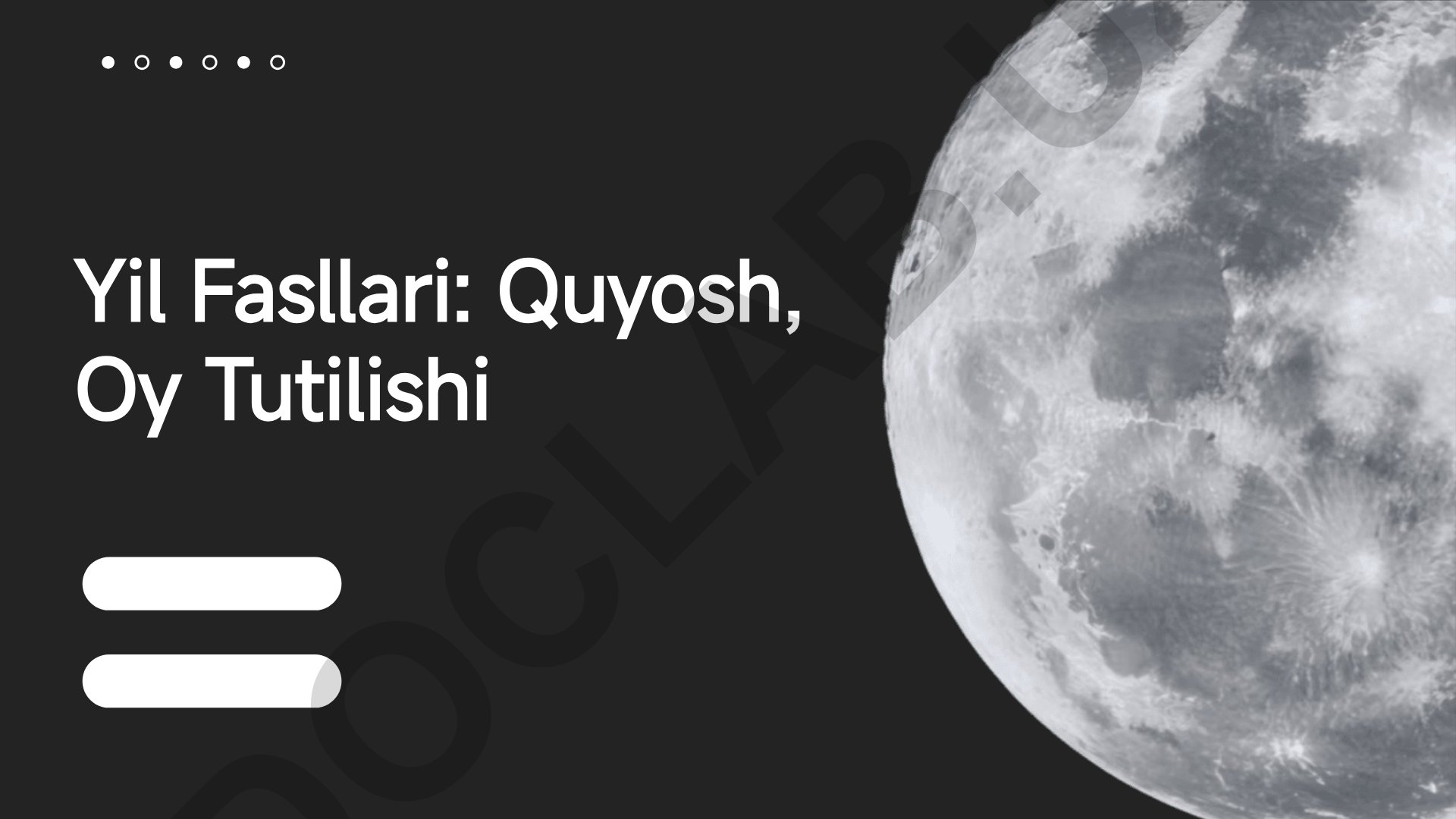 Yil fasllari va Oy tutilishi