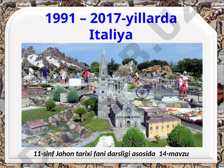 1990-yillarda Italiya: postindustrial jamiyat va siyosiy o'zgarishlar