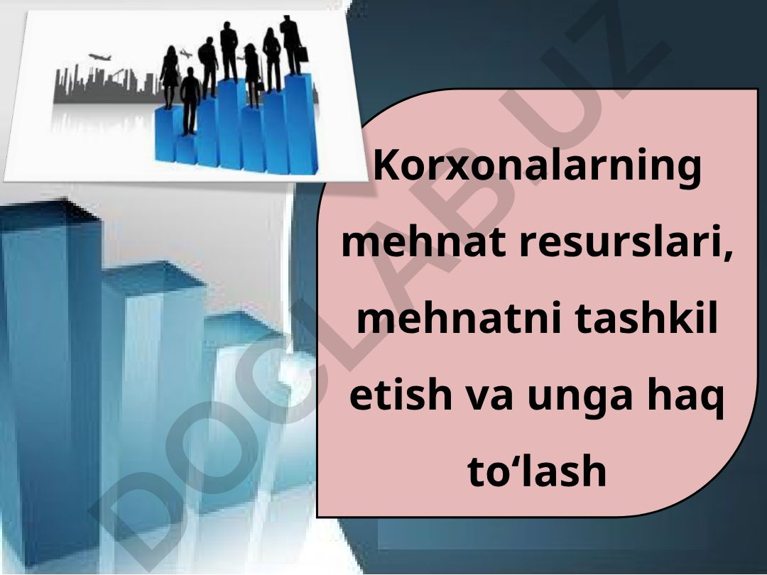 Korxonalarda mehnat resurslari va mehnat shartnomasi