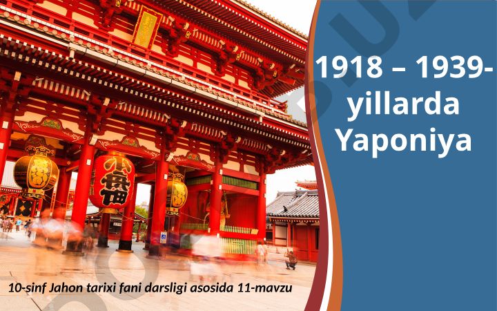 1918-1939-yillarda Yaponiya iqtisodiy va siyosiy rivojlanishi